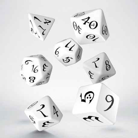 Classic RPG White & Black Dice Set (7)